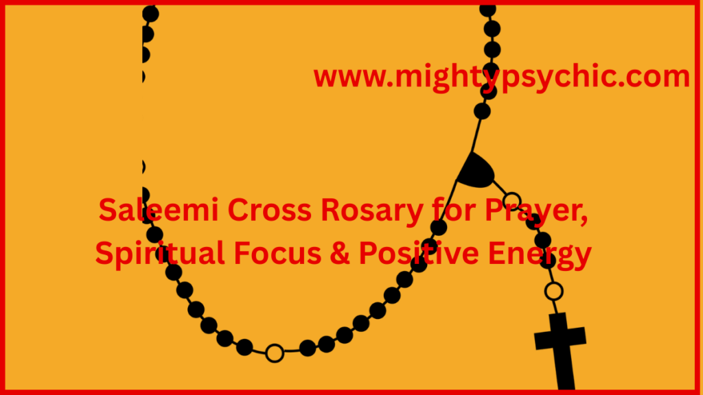 Saleemi Cross Rosary for Prayer, Spiritual Protection rosary, Positive Energy rosary, holy rosary with cross, silver rosary beads, prayer rosary necklace, spiritual rosary for protection, handmade rosary chain, Christian prayer beads, meditation rosary, Saleemi rosary