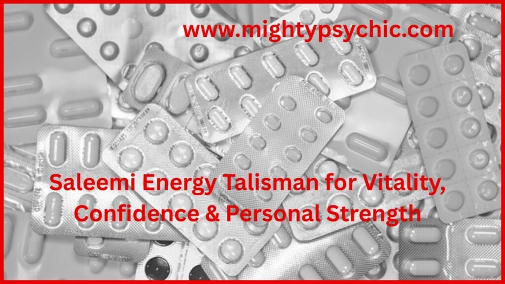 Saleemi Energy Talisman for Vitality, Confidence & Personal Strength, Saleemi power talisman, vitality talisman, confidence charm for men, energy pendant, spiritual strength talisman, personal power ring, wellness talisman, masculine energy charm