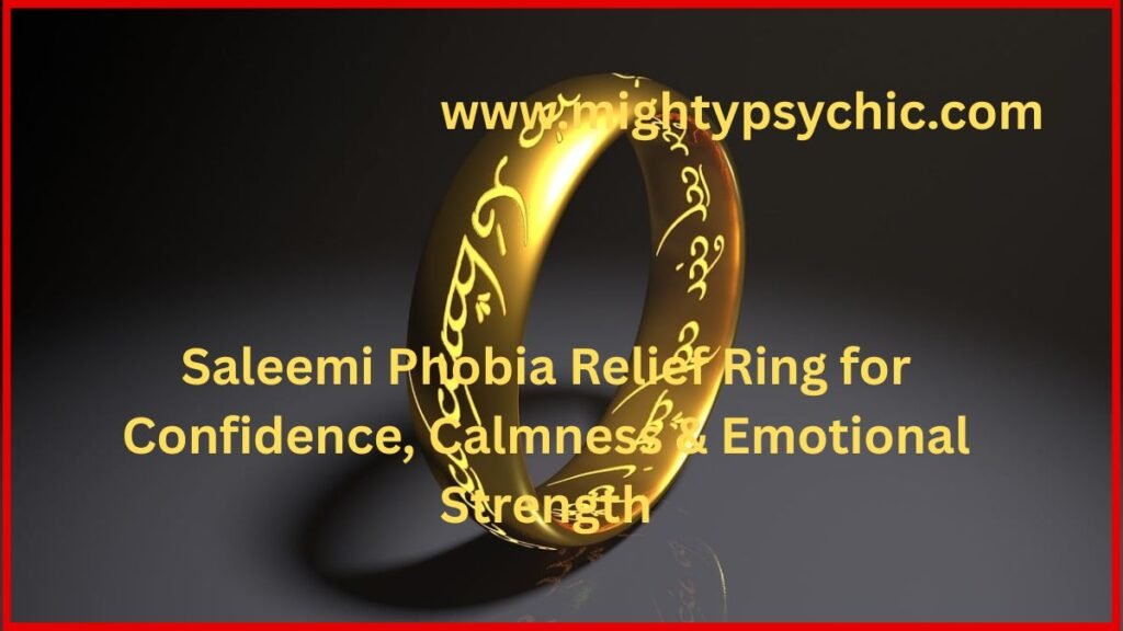Saleemi Phobia Relief Ring for Confidence, phobia relief ring, anxiety support talisman, fear reduction charm, confidence boosting ring, emotional strength talisman, stress relief charm, Saleemi power ring, calmness talisman